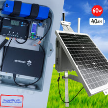 Load image into Gallery viewer, 40Ah High Capacity - IP66 NEMA 4X PC+ABS Weatherproof Miner Enclosures Powered by Solar Energy (60W) -V2 (Free Shipping US)
